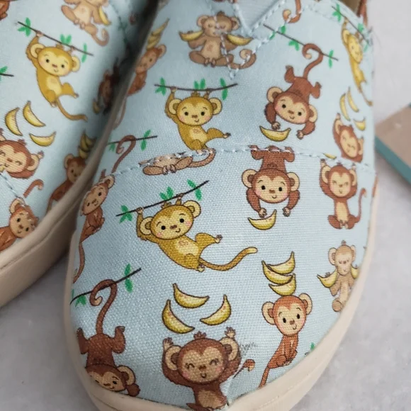 TOMS Youth Unisex Alpargata Monkey Prints - Picture 3 of 12